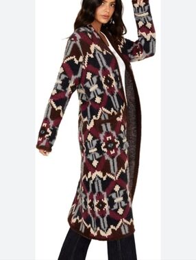 Shyanne Aztec Long Duster Cardigan